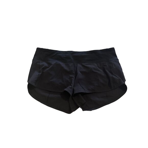 LULULEMON Womens Black Workout Shorts Size 8 - Picture 1 of 5